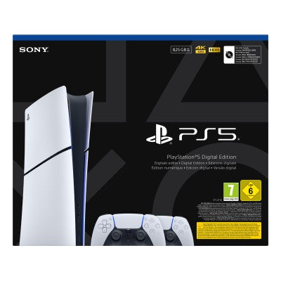 Sony | PlayStation 5 Edizione Digitale Slim 825 GB + 2 DualSense Bianca Italia